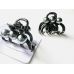 Заколка краб металл (темное серебро), 5 см