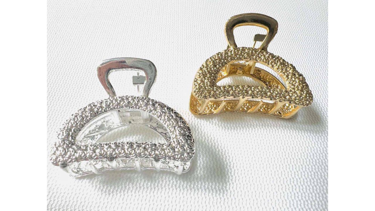 Заколка краб металл "ZARA" (микс), 4 см Заколка краб металл "ZARA" (микс), 4 см