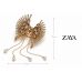 Заколка краб металлический ZAYA, изящный ажур, роскошные карамельные кристаллы, 7 см