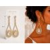 Длинные нарядные серьги Fashion золотого цвета